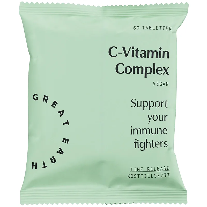 Great Earth C-Vitamin Complex refill 60 tabletter - C-vitamin