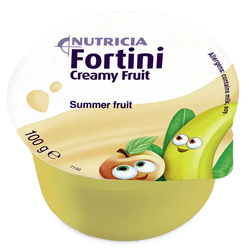 Fortini Creamy Fruit sommarfrukt 4 x 100 g - Specialkost för barn