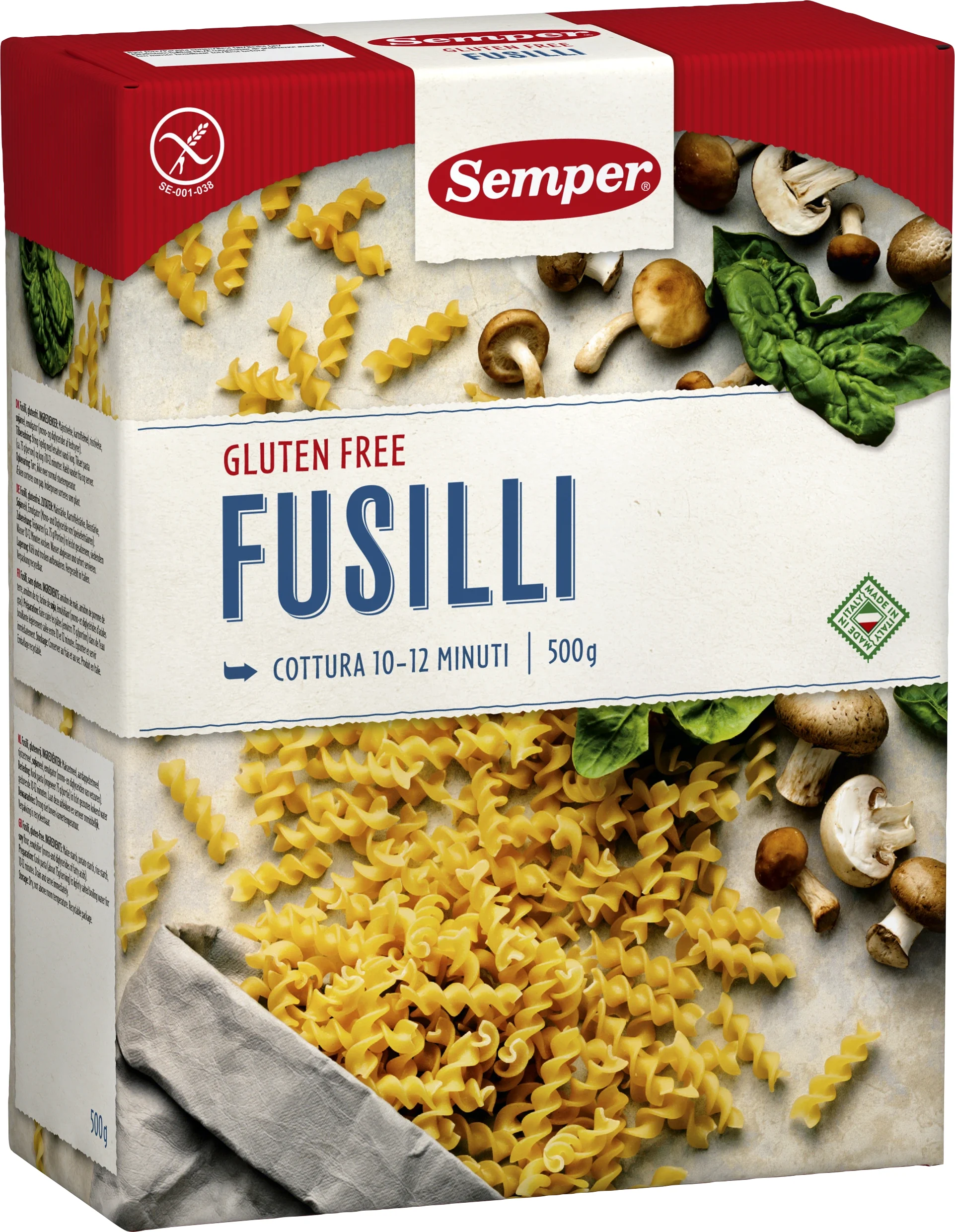 Semper glutenfri Fusilli 500 g - Specialkost för barn