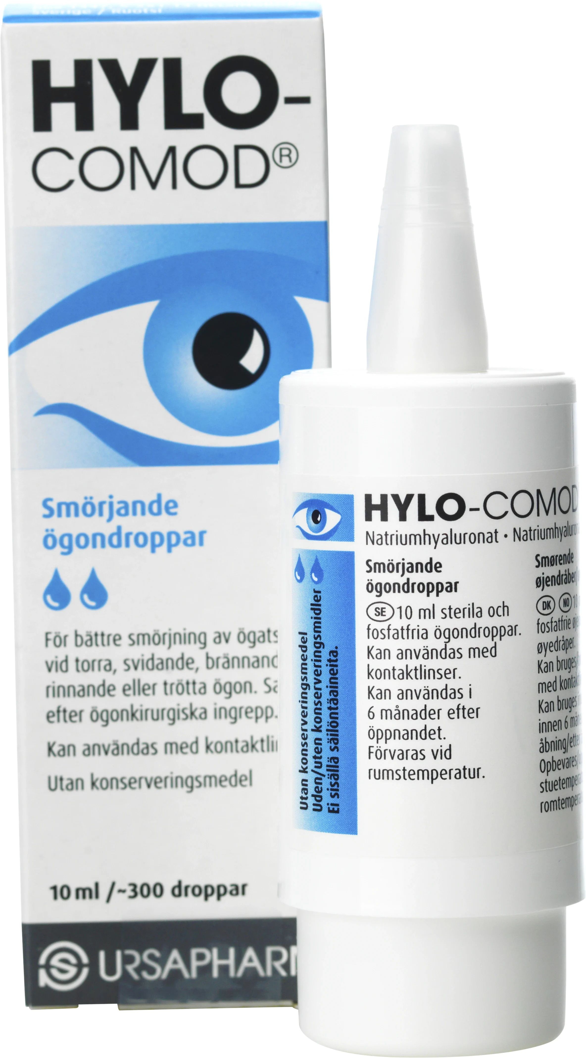 Hylo-Comod Smörjande Ögondroppar 10 ml