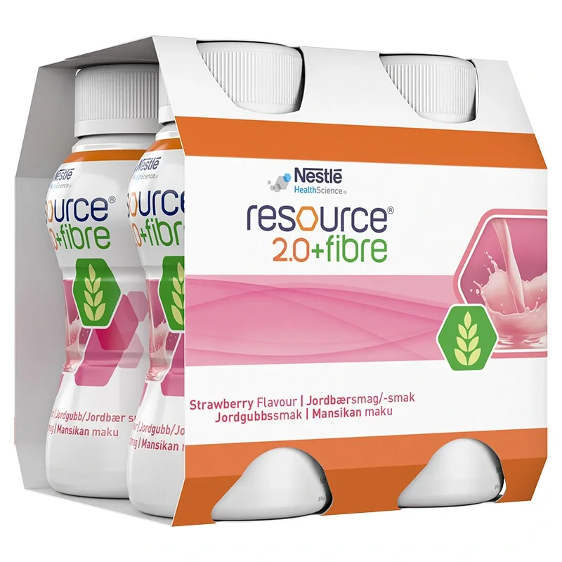 Resource 2.0 + Fibre Jordgubb 4x200 ml
