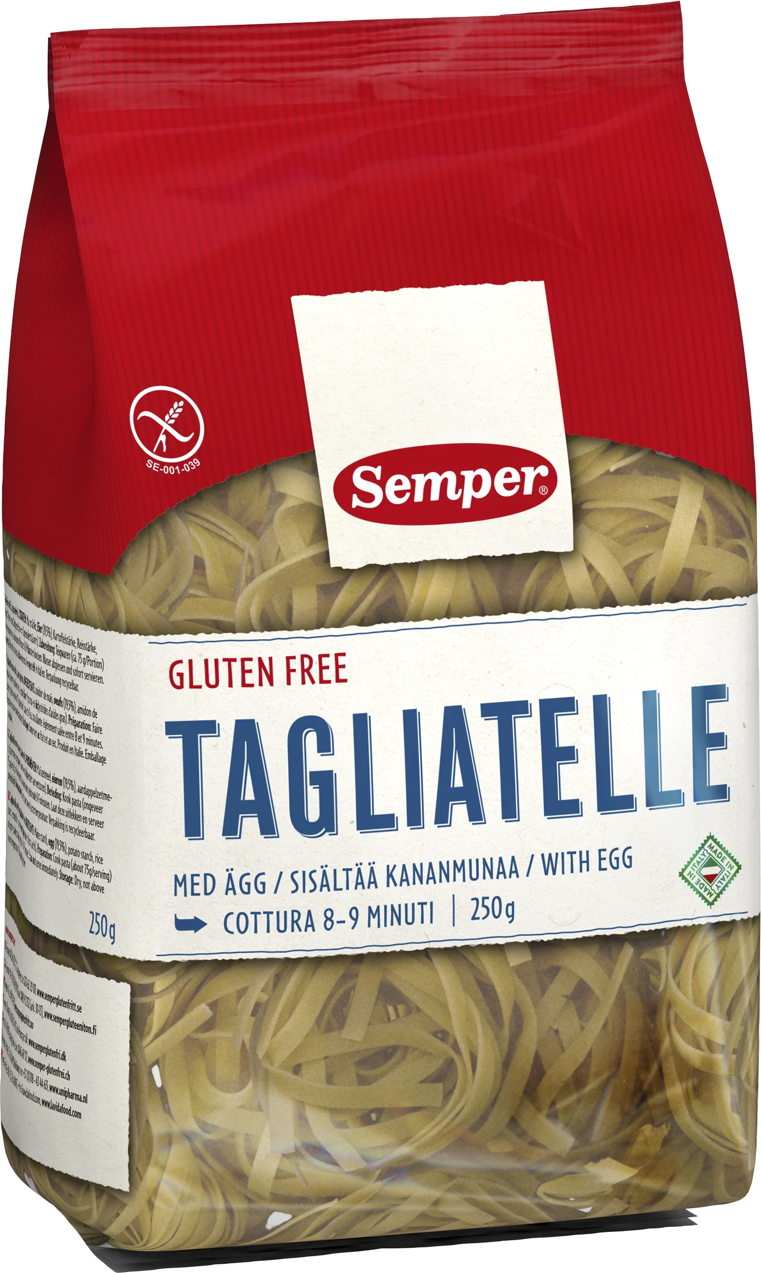 Semper Glutefri Tagliatelle 250 g - Specialkost för barn