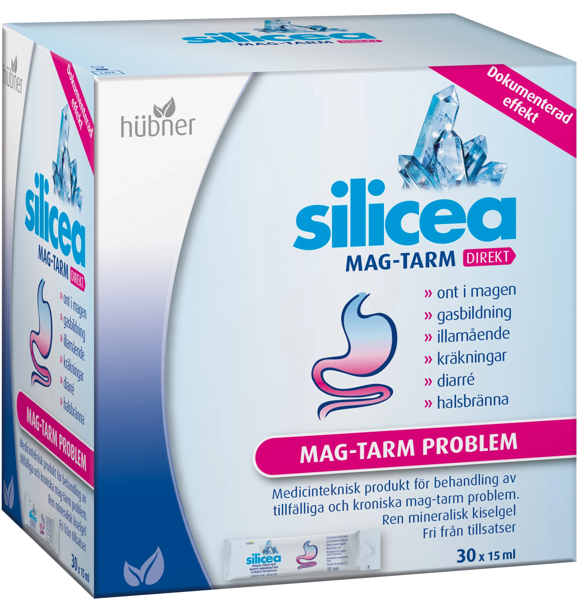 Silicea Mag-Tarm Direkt dospåse 30x15 ml - Halsbränna vid graviditet