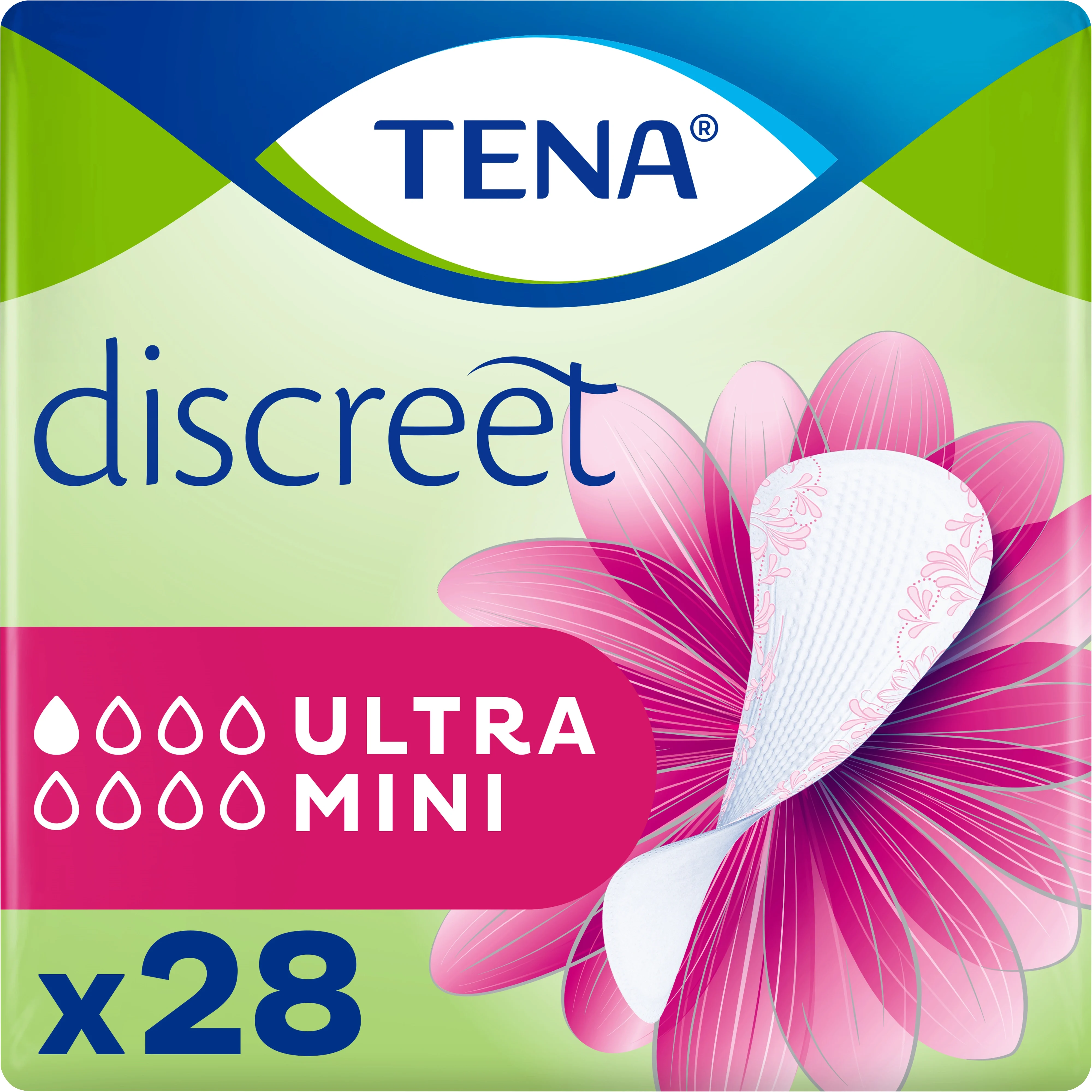 TENA Discreet Ultra Mini 28 st - Inkontinensskydd för kvinnor