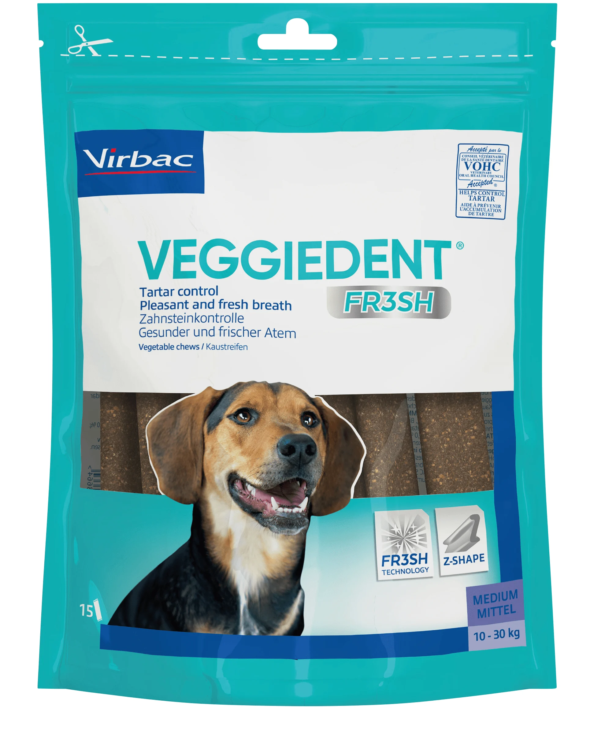 Virbac VeggieDent FR3SH M 15 st - Tandsten hund