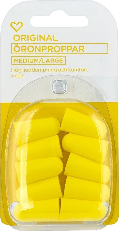 Hjärtats öronproppar medium/large 5 par - Öronproppar att sova med