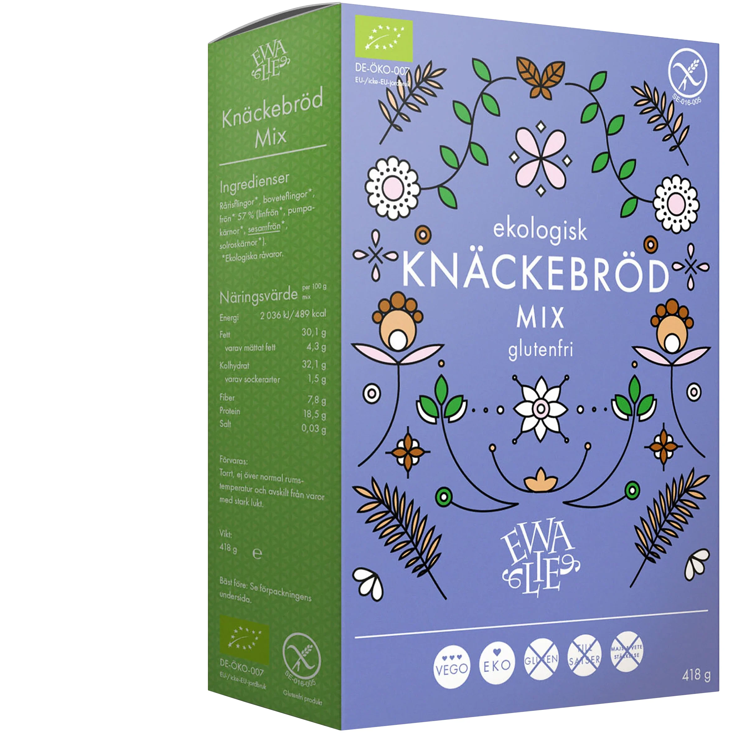 Ewalie Knäckemix Glutenfri 418 gram - Mat & dryck