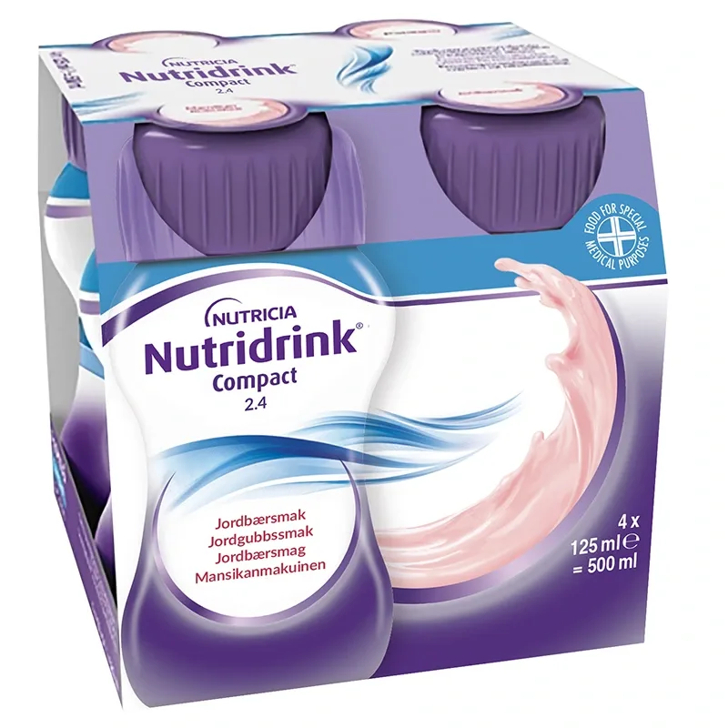 Nutridrink Compact Jordgubb 4x125 ml - Näringsdrycker
