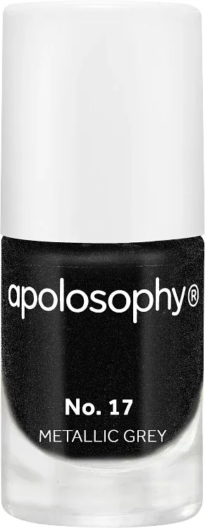 Apolosophy Nail Polish 4,5 ml Metallic Grey - Nagellack & remover