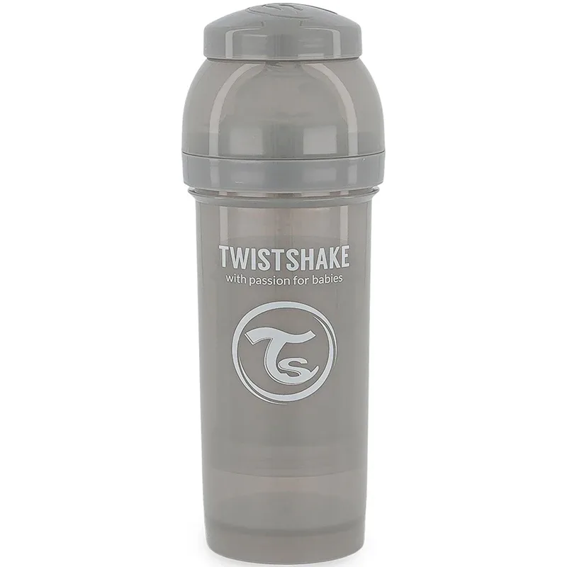 Twistshake Anti-Colic nappflaska 260 ml Pastell Grå - Nappflaskor & vällingflaskor