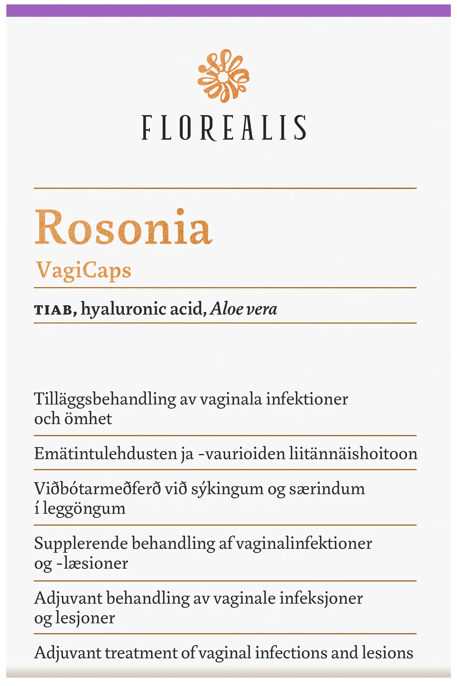 Florealis Rosonia VagiCaps Vaginala kapslar 10 st - Svamp i underlivet