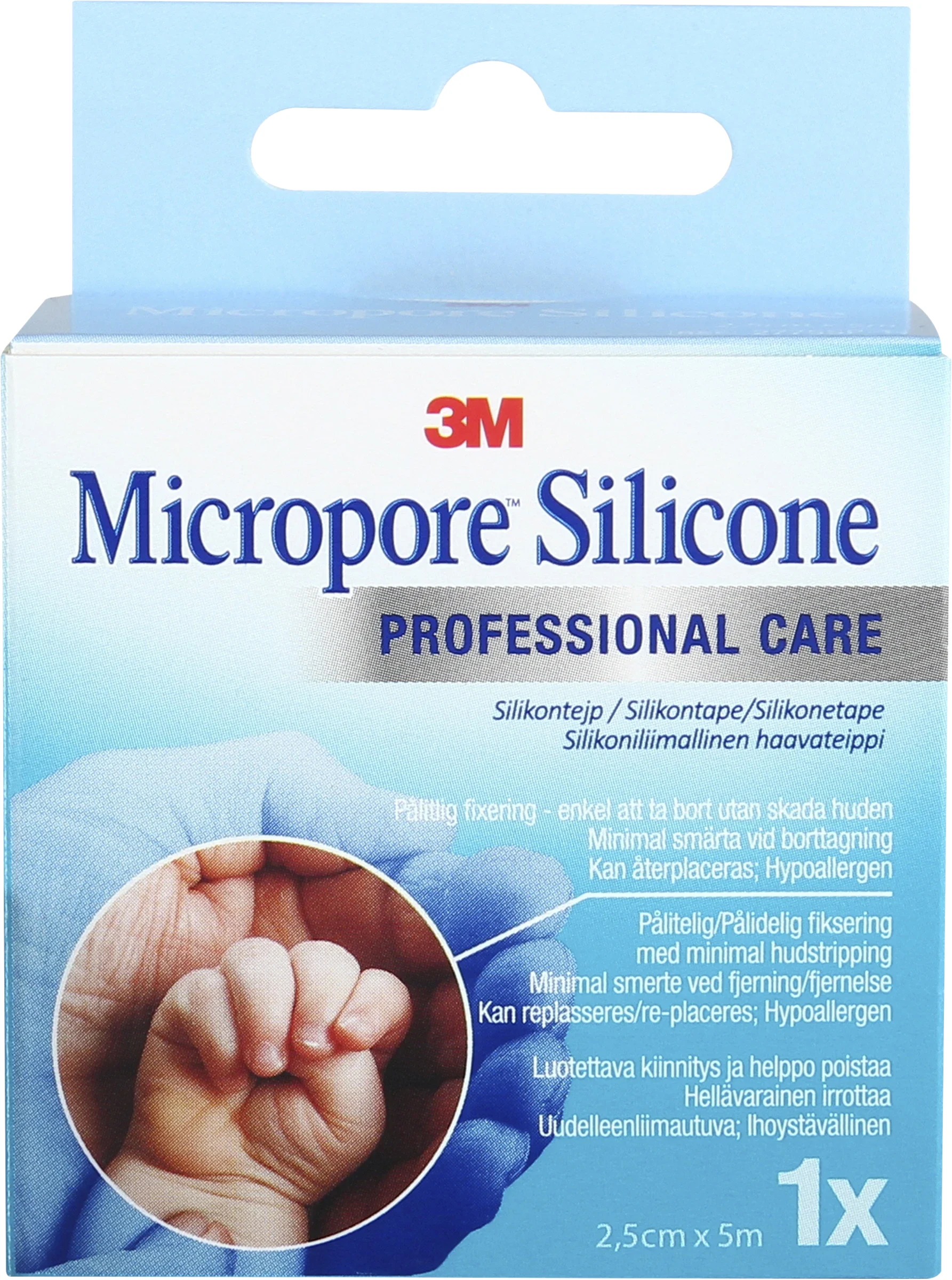 Micropore Silicone silikontejp 2,5 cm x 5 m 1 st - Kirurgtejp