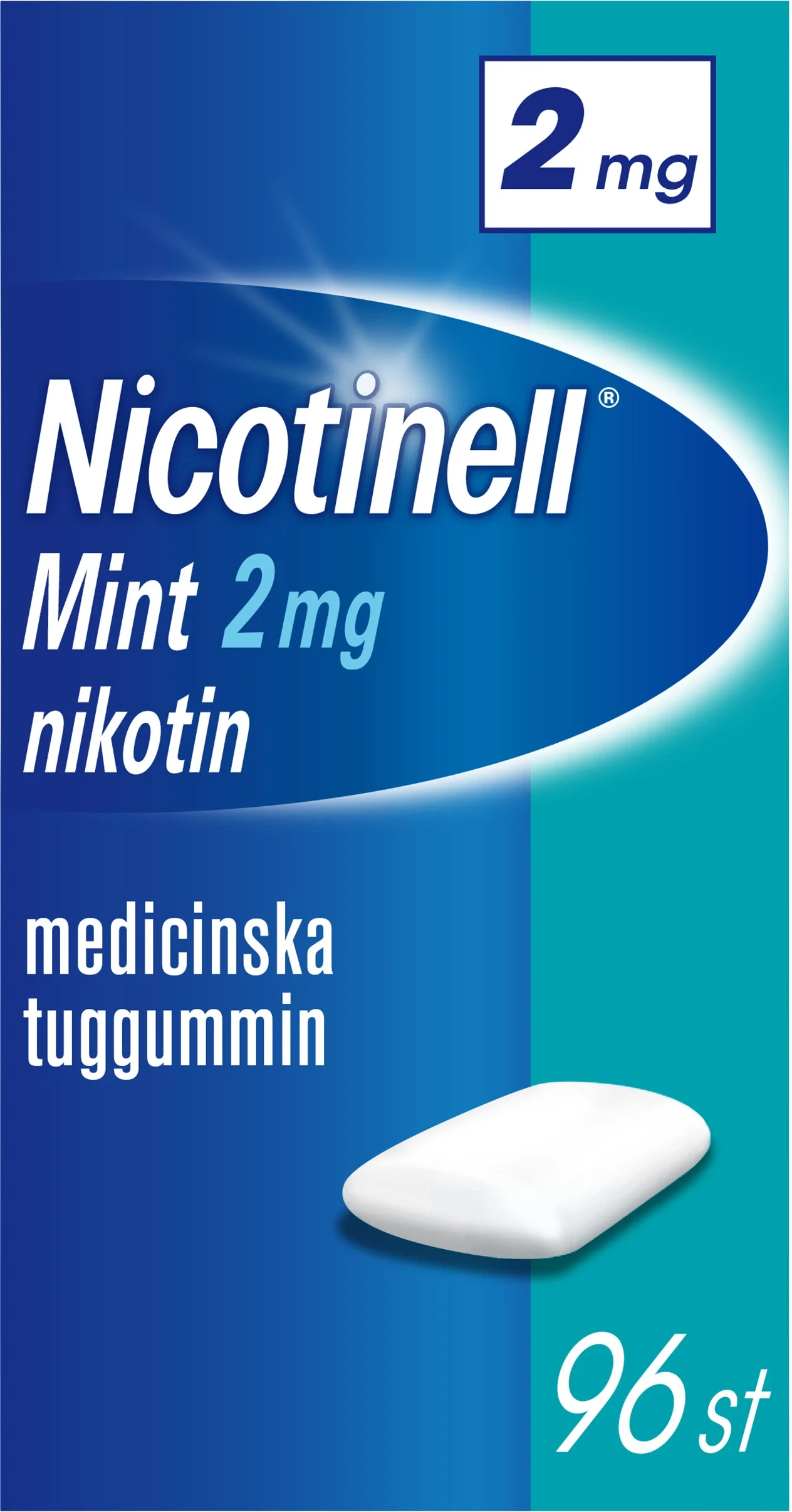 Nicotinell Mint medicinskt tuggummi 2 mg 96 st - Nikotintuggummi