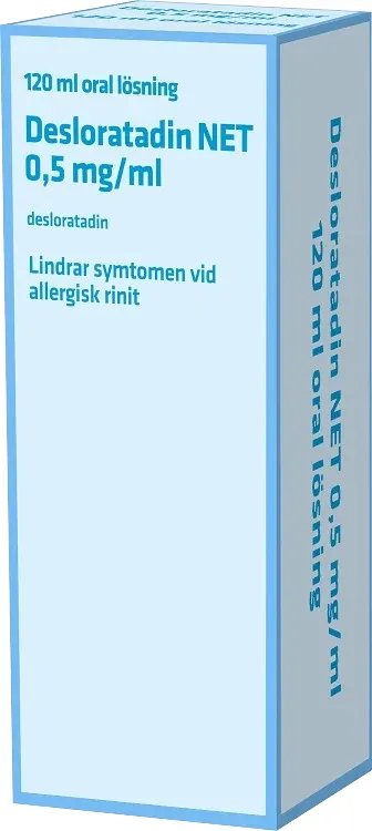 Desloratadin NET Oral lösning 0,5mg/ml Flaska, 120ml - Pollenallergi