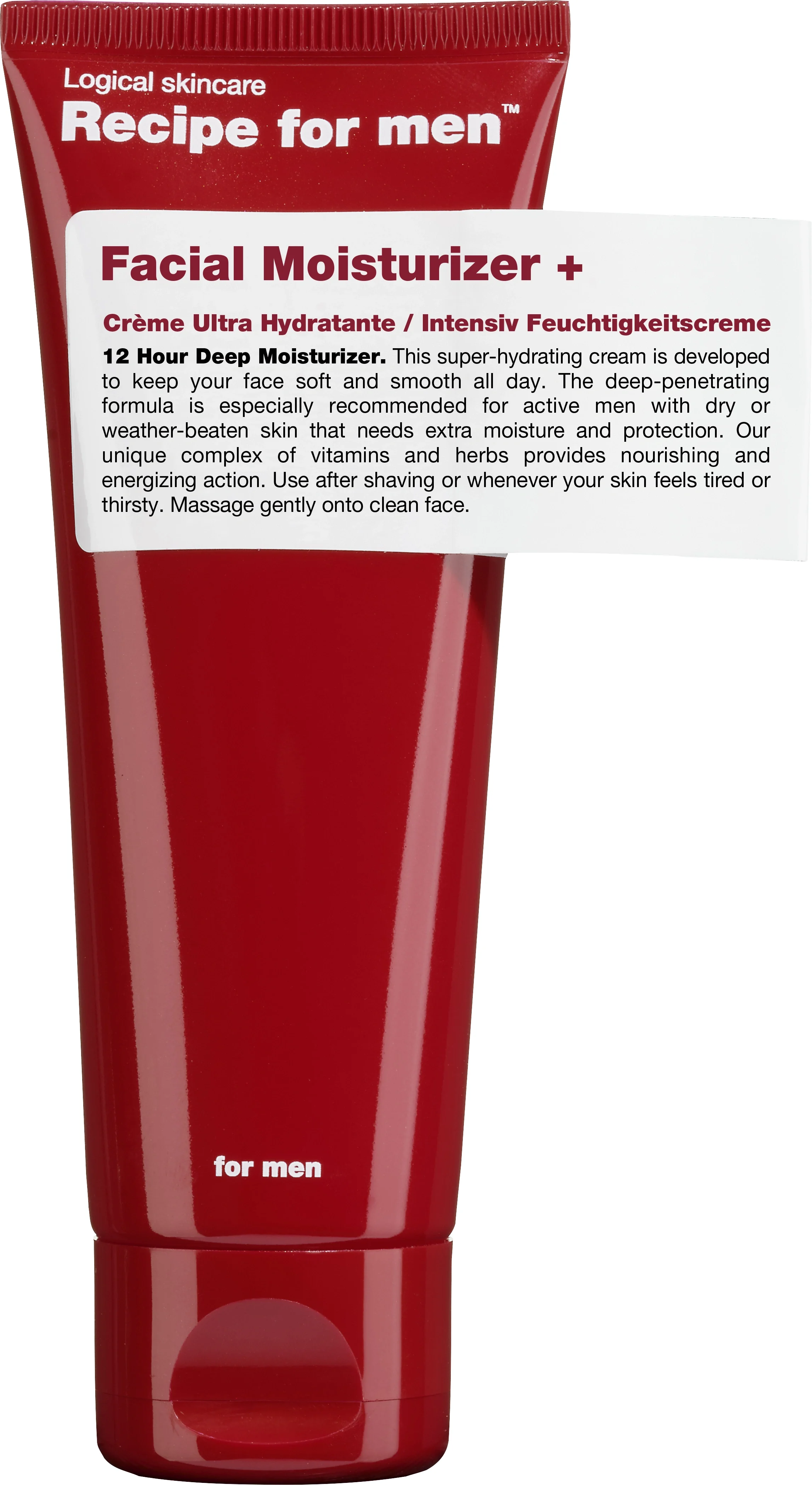 Recipe for Men Facial Moisturizer+ 75 ml - Ansiktskräm för män