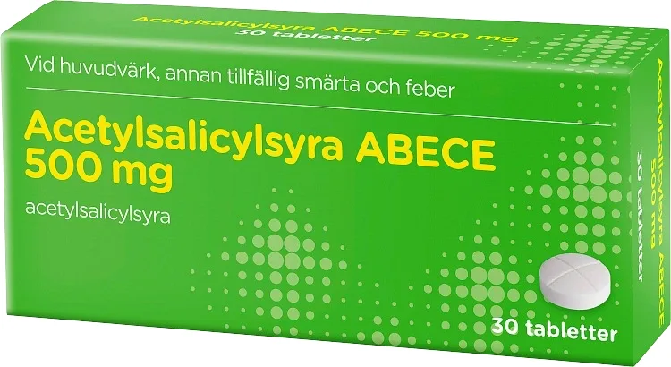 Acetylsalicylsyra ABECE 500 mg 30 tabletter - Värk