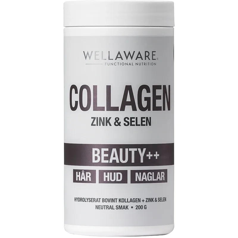 WellAware Collagen Zink & Selen Beauty++ 200 g - Kosttillskott hår, hud & naglar