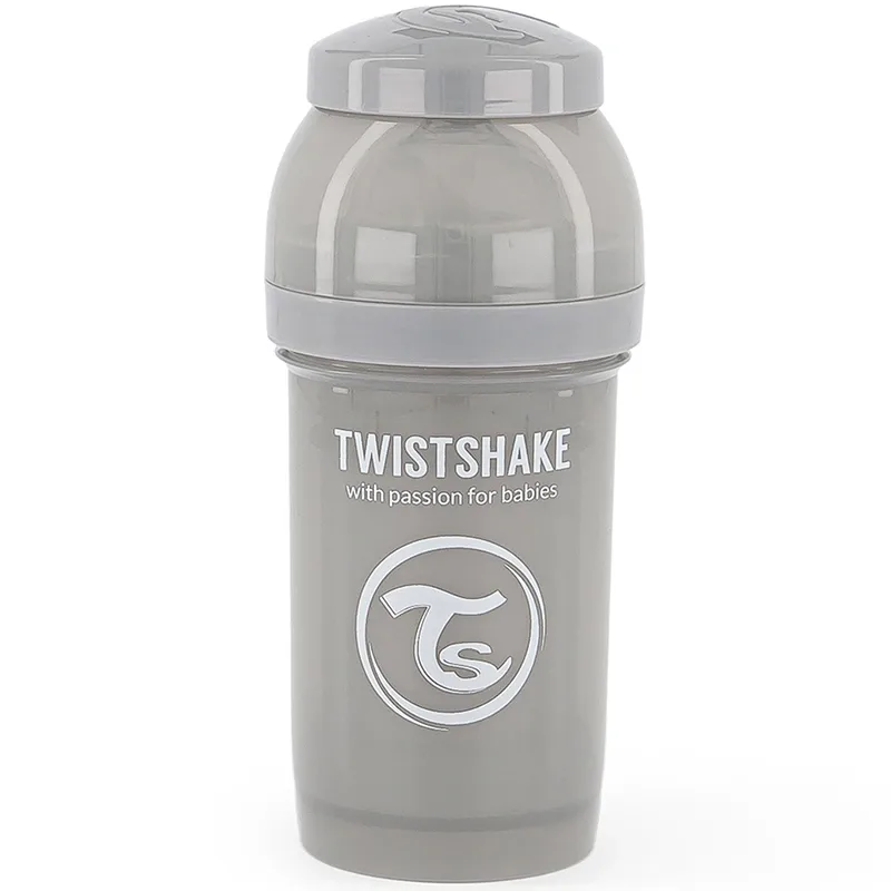 Twistshake Anti-Colic nappflaska 180 ml Pastell Grå - Nappflaskor & vällingflaskor