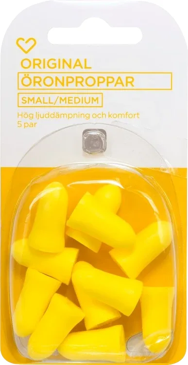 Hjärtats öronproppar small/medium 5 par - Öronproppar att sova med