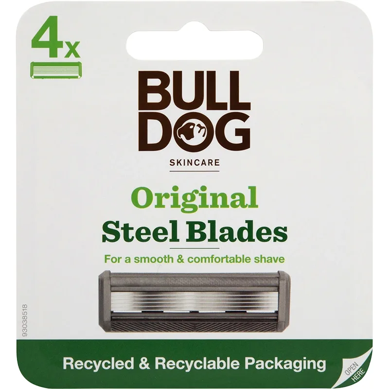 Bulldog Original Steel Blades Rakblad 4 st - Rakblad
