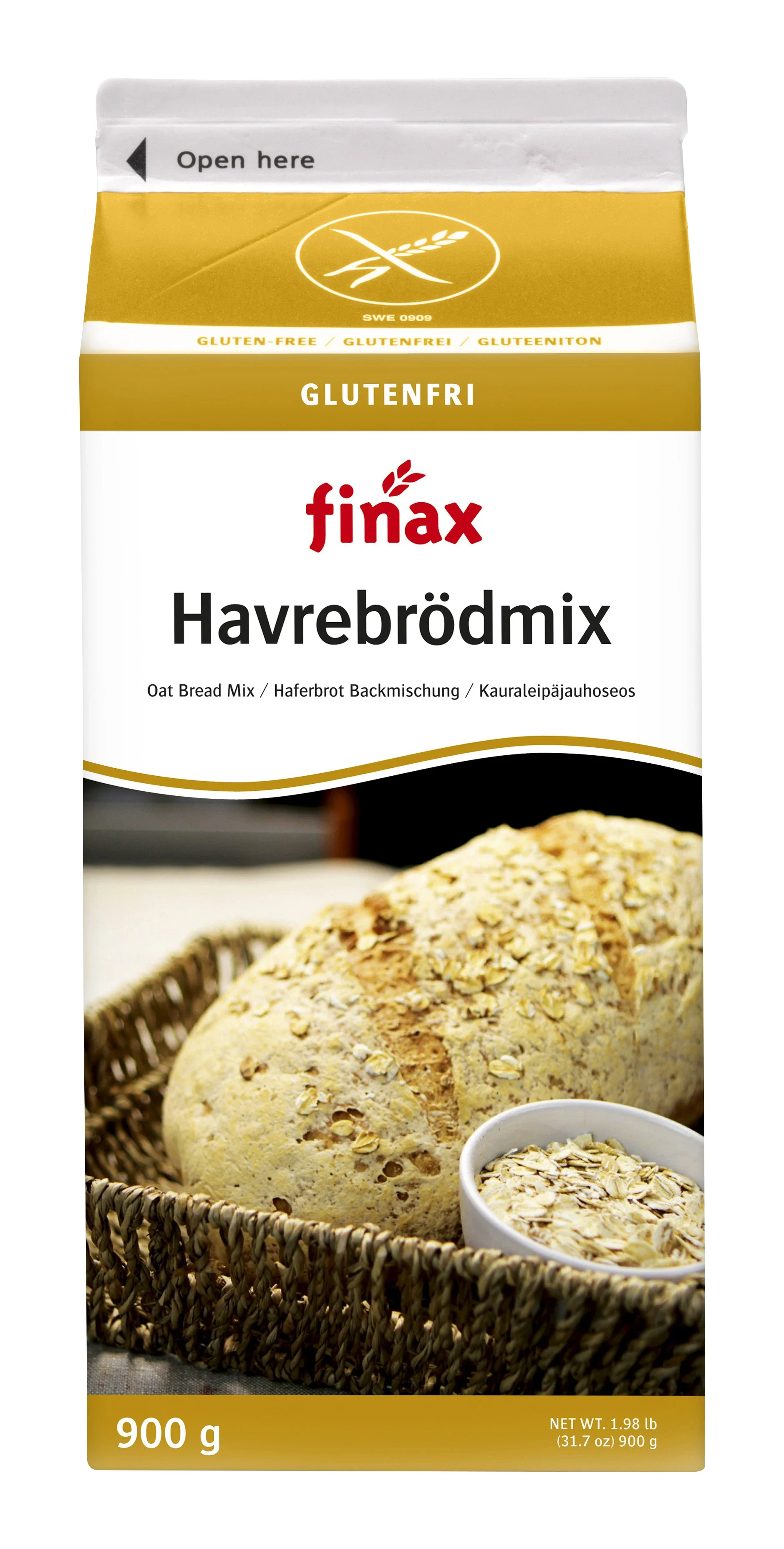 Finax Havrebrödmix Glutenfri 900 g - Specialkost för barn