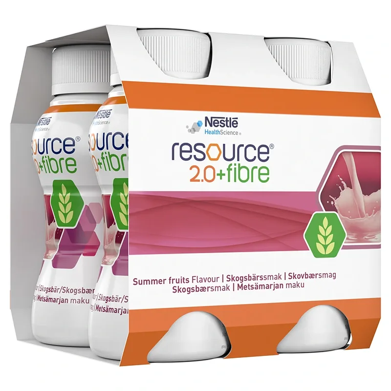 Resource 2.0 + Fibre Skogsbär 4x200 ml - Näringsdrycker