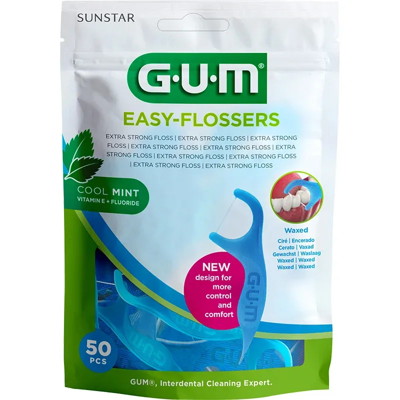 GUM EASY-FLOSSERS 50 st - Tandtråd