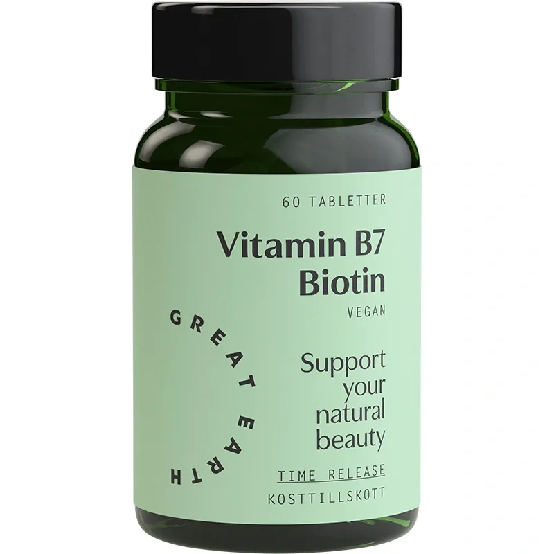 Great Earth Vitamin B7- Biotin 1000 mcg 60 tabletter