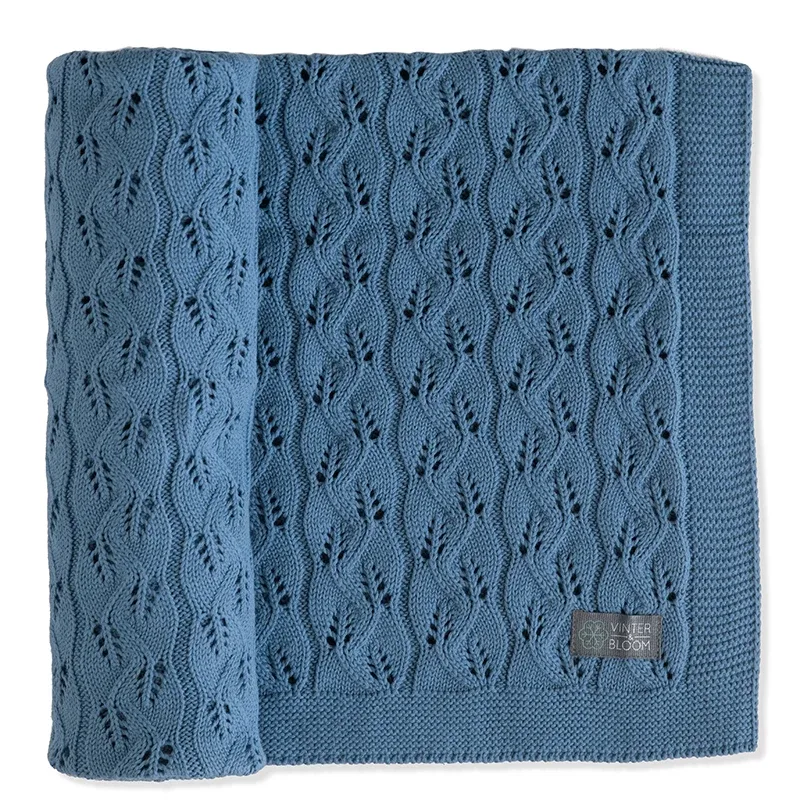 Vinter & Bloom Filt Moment EKO Denim Blue - Babyfiltar