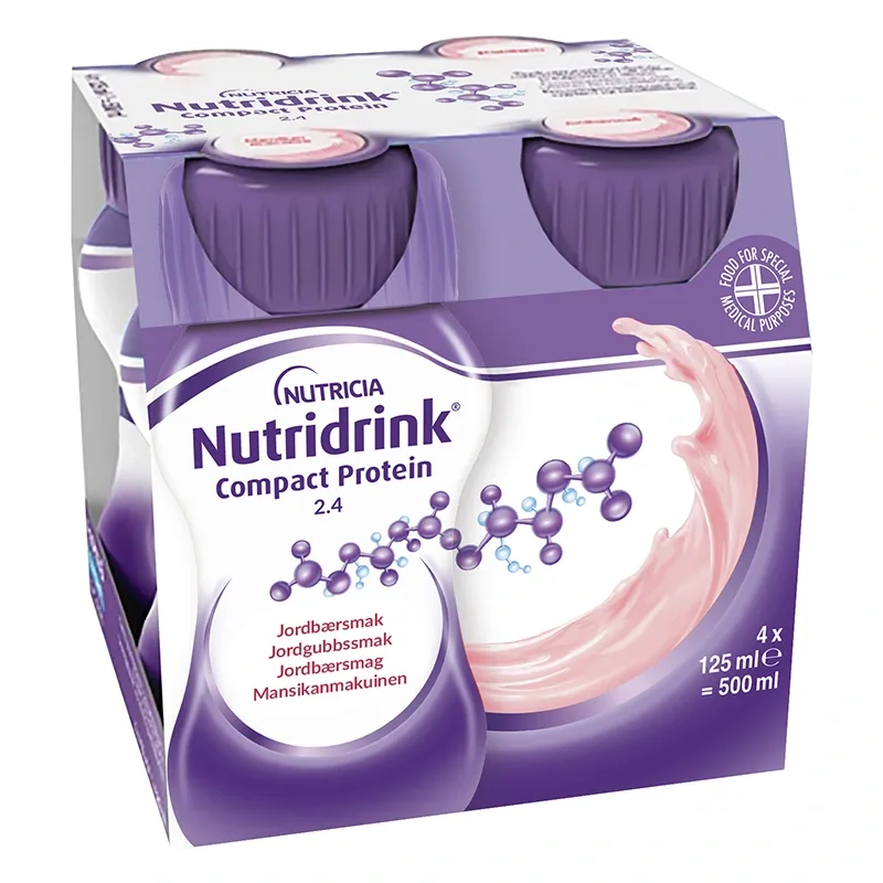 Nutridrink Compact Protein Jordgubb 4x125 ml - Näringsdrycker