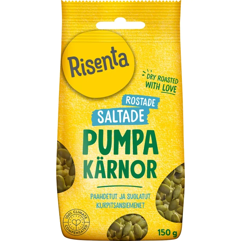 Risenta Pumpakärnor Saltade/Rostade 150 g - Nötter & torkad frukt
