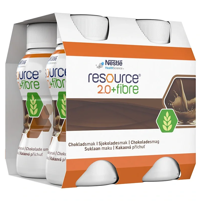 Resource 2.0 + Fibre Choklad 4x200 ml - Näringsdrycker