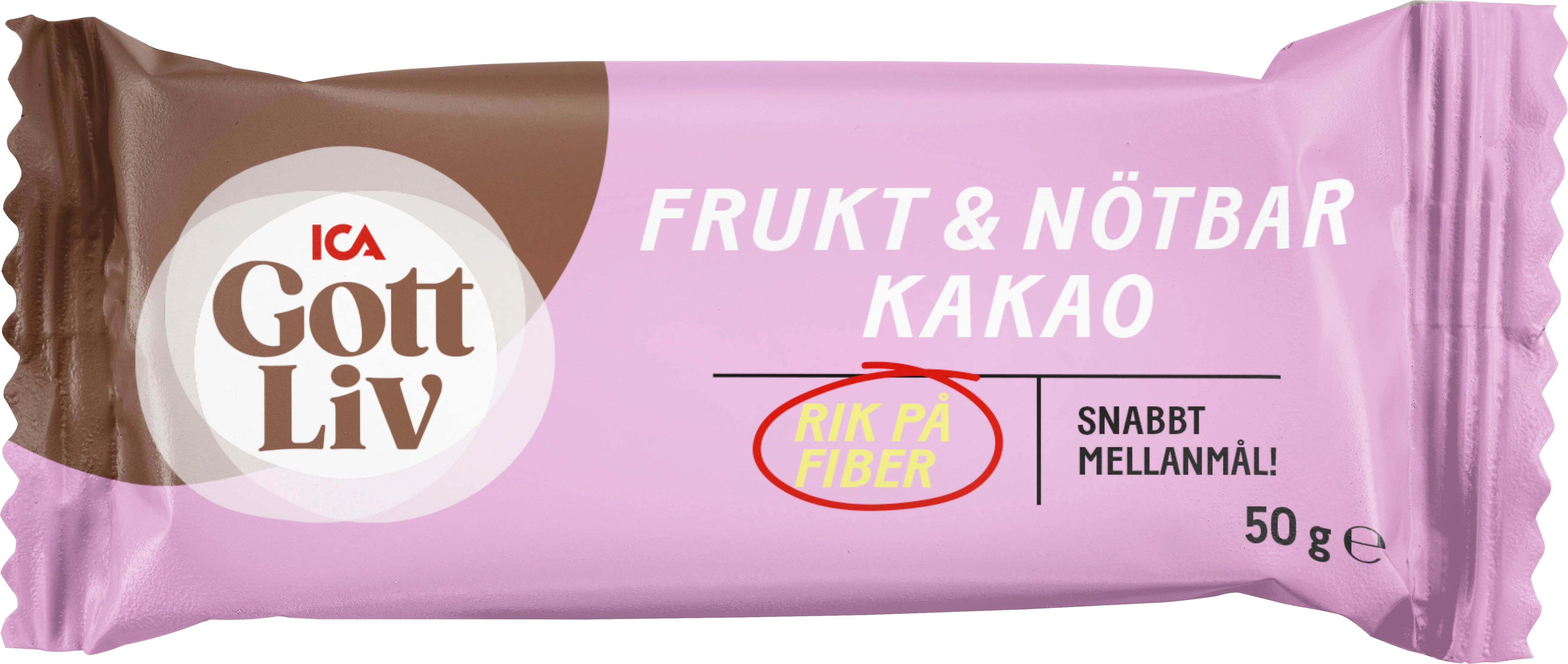 ICA Gott Liv Frukt- & Nötbar Kakao 50 g - Choklad & godis