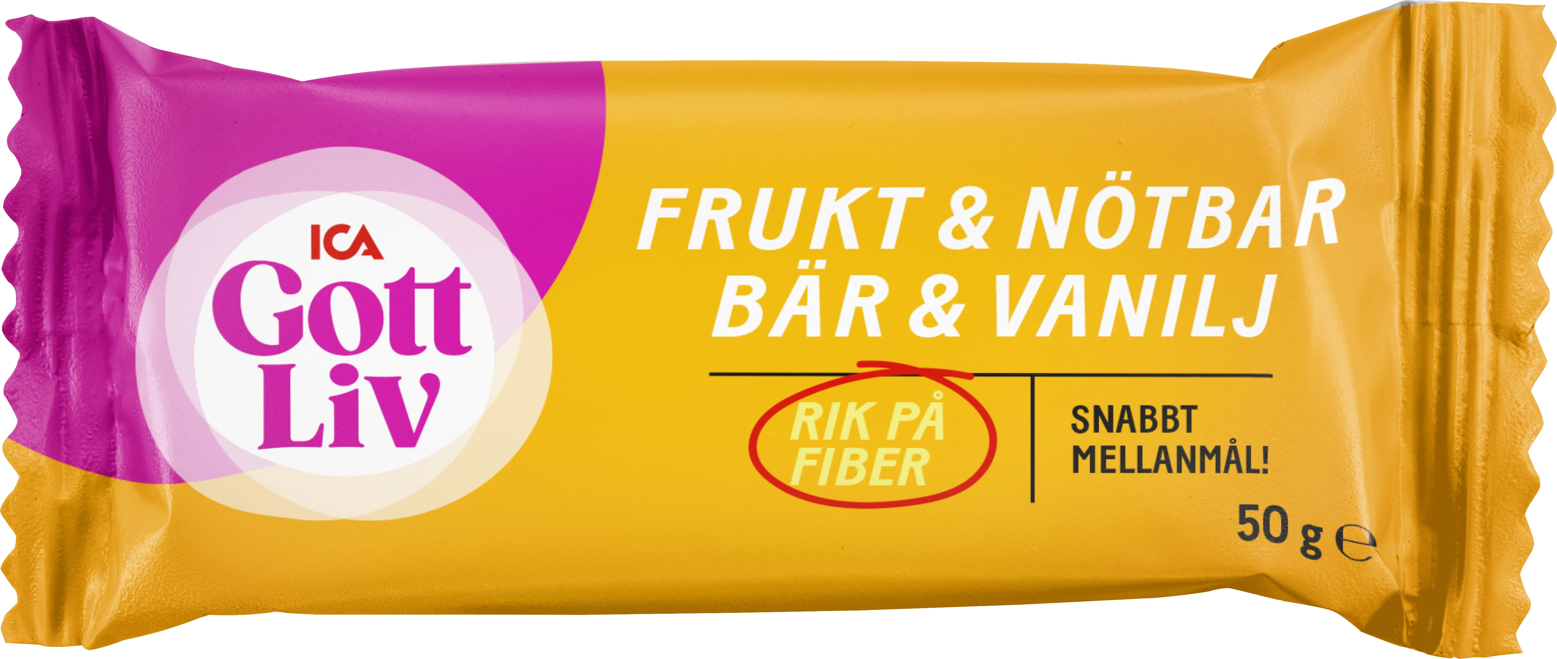 ICA Gott Liv Frukt & Nötbar Bär & Vanilj 50 g - Choklad & godis