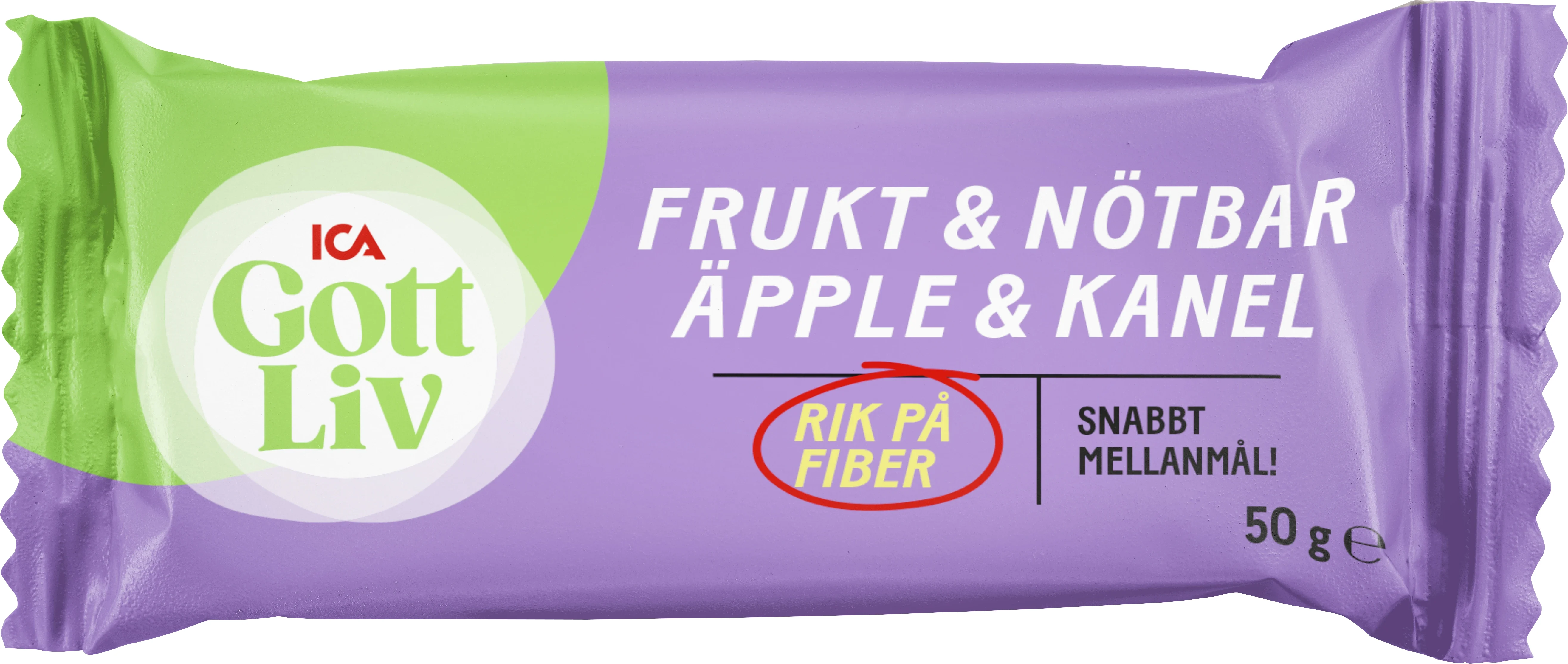 ICA Gott Liv Frukt & Nötbar Äpple & Kanel 50 g - Choklad & godis