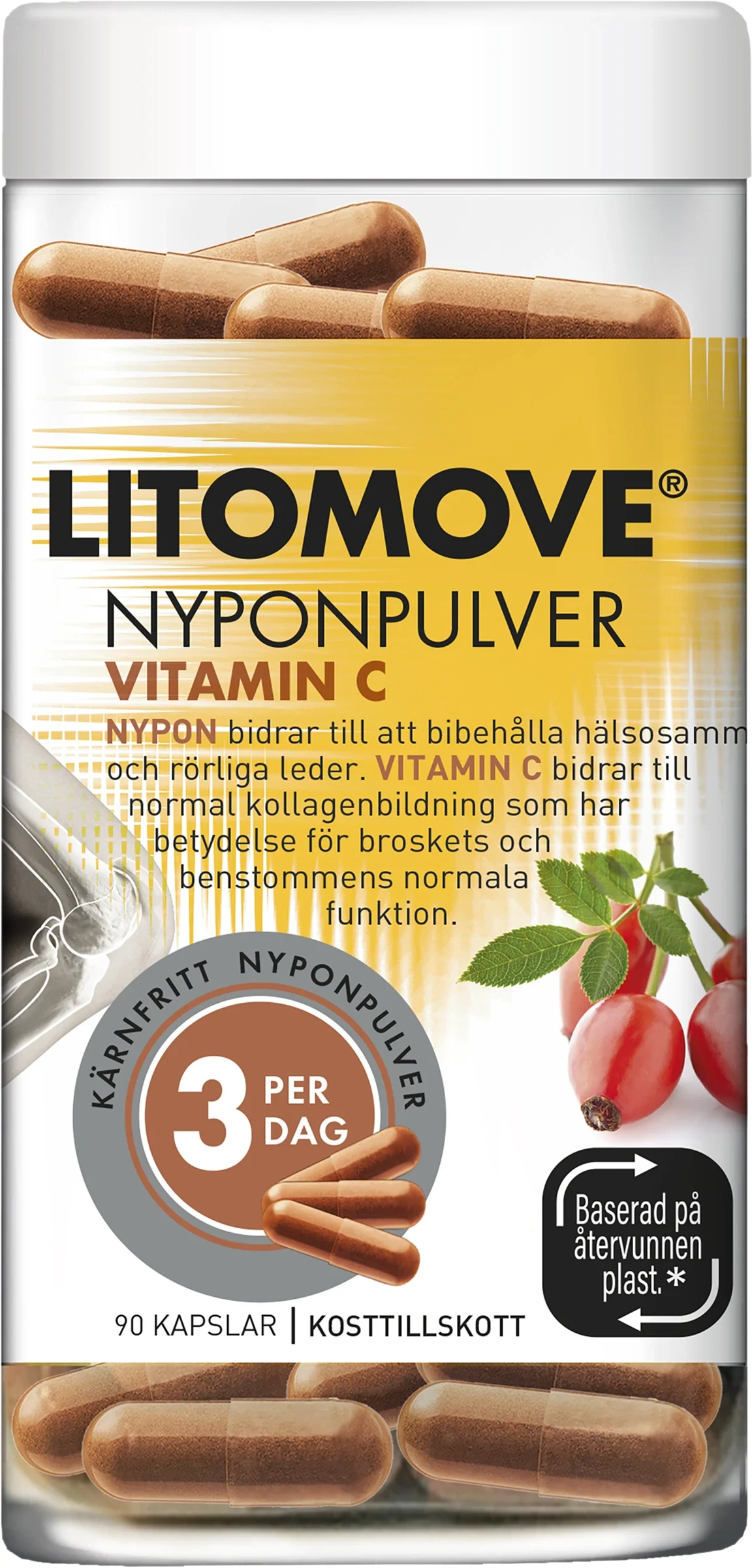 Litomove Nyponpulver Kapslar 90 st - Nyponpulver