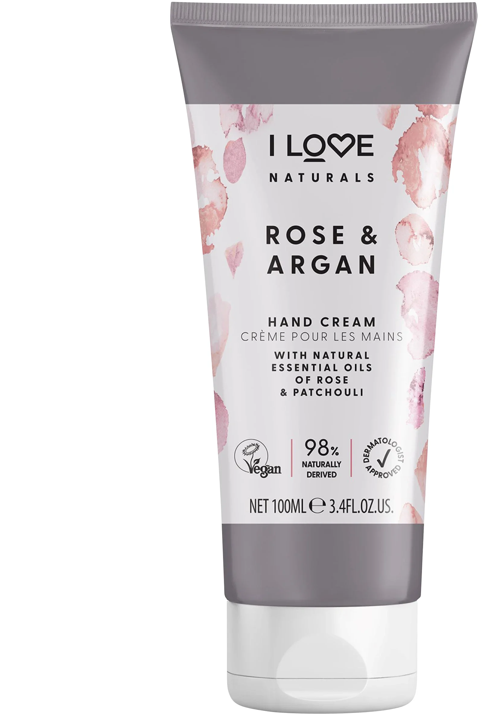 I LOVE Naturals Rose & Argan Hand Cream 100ml - Handkräm
