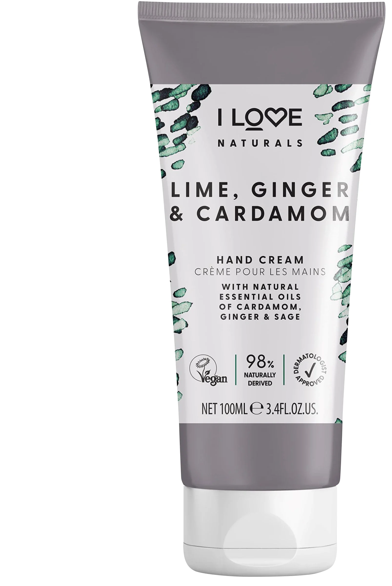I LOVE Naturals Lime, Ginger & Cardamon Hand Cream 100ml - Handkräm