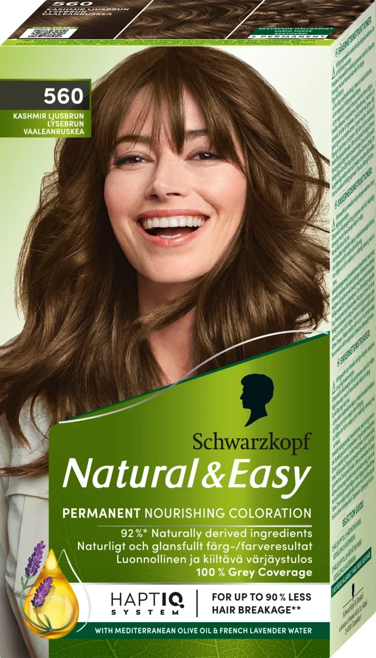 Schwarzkopf Natural & Easy Hårfärg 560 Kashmirbrun - Veganska produkter