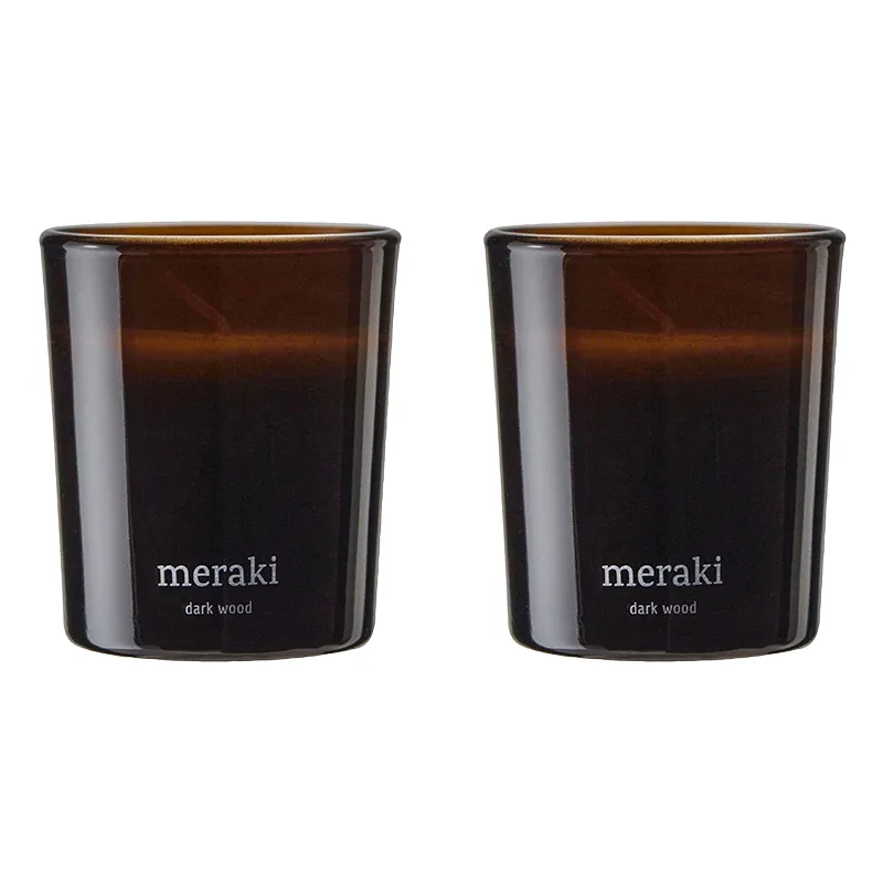 Meraki Doftljus Dark Wood 2x60g - Doftljus