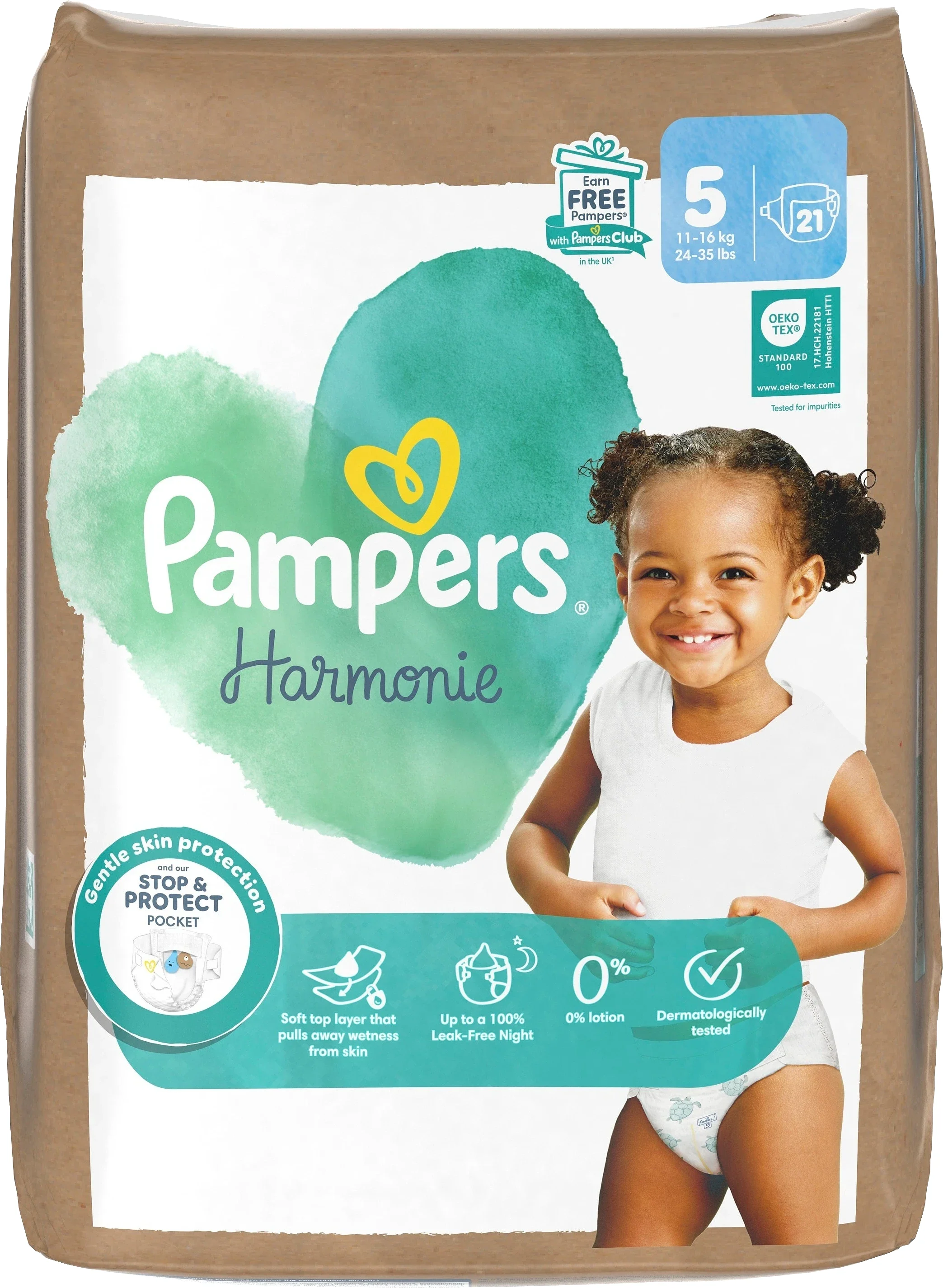 Pampers Harmonie Storlek 5 Taped 11-16 kg 21 st - Blöjor