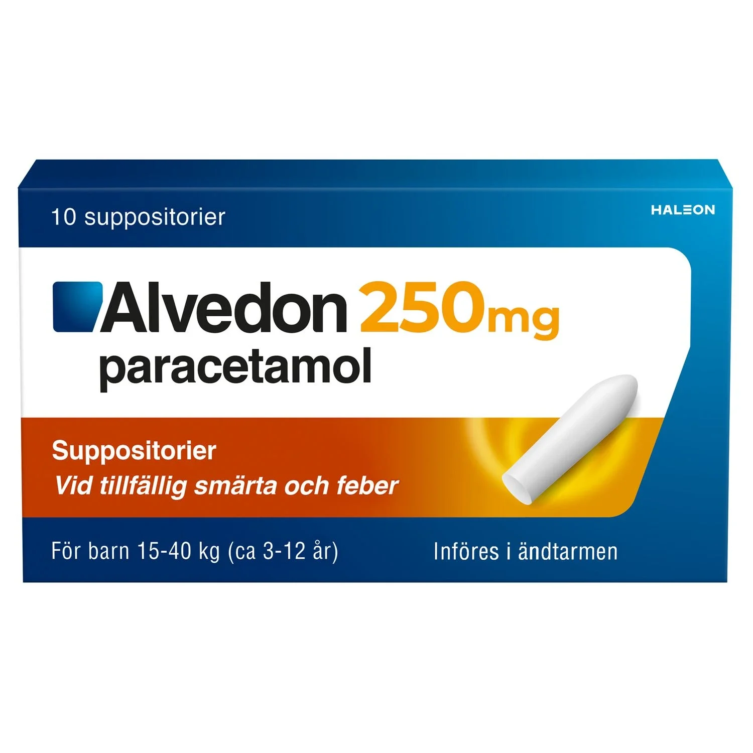 Alvedon suppositorium 250 mg 10 st - Febernedsättande för barn