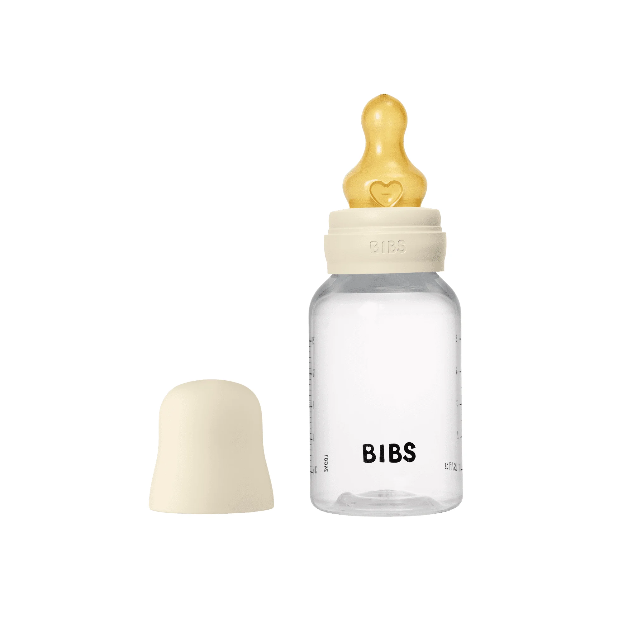 BIBS Baby Bottle Round Latex Slow Flow Ivory 150 ml 1-pack - Nappflaskor & vällingflaskor