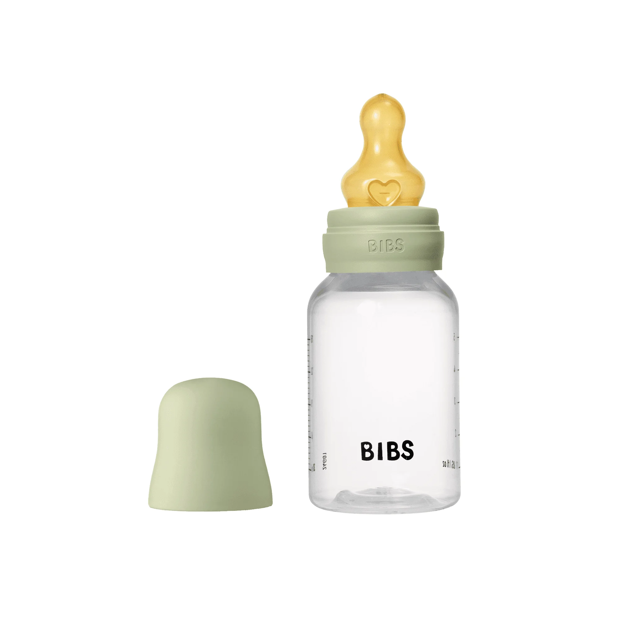 BIBS Baby Bottle Round Latex Slow Flow Sage 150 ml 1-pack