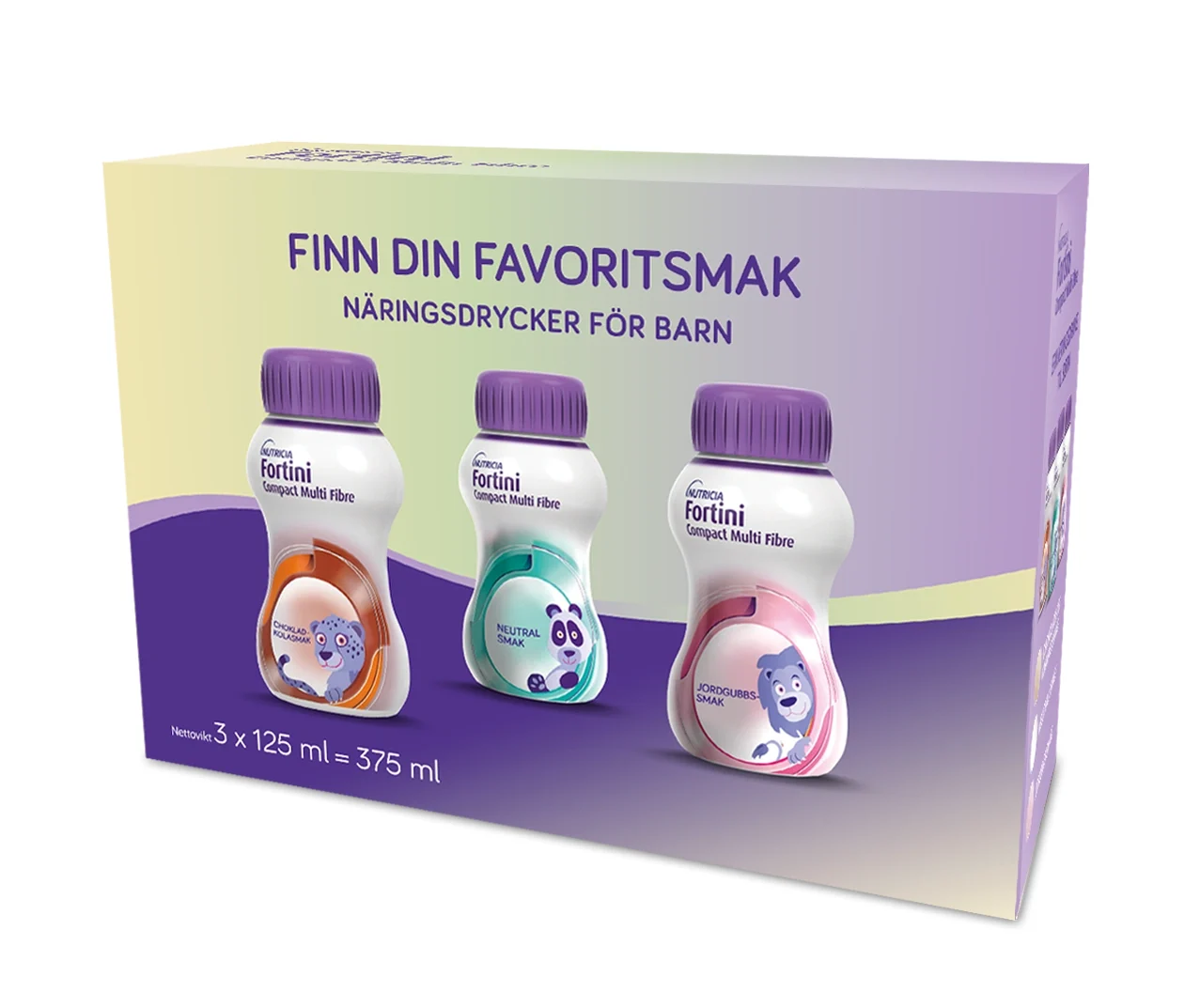 Fortini Compact Multi Fibre Startpaket, 3x125 ml - Näringsdrycker
