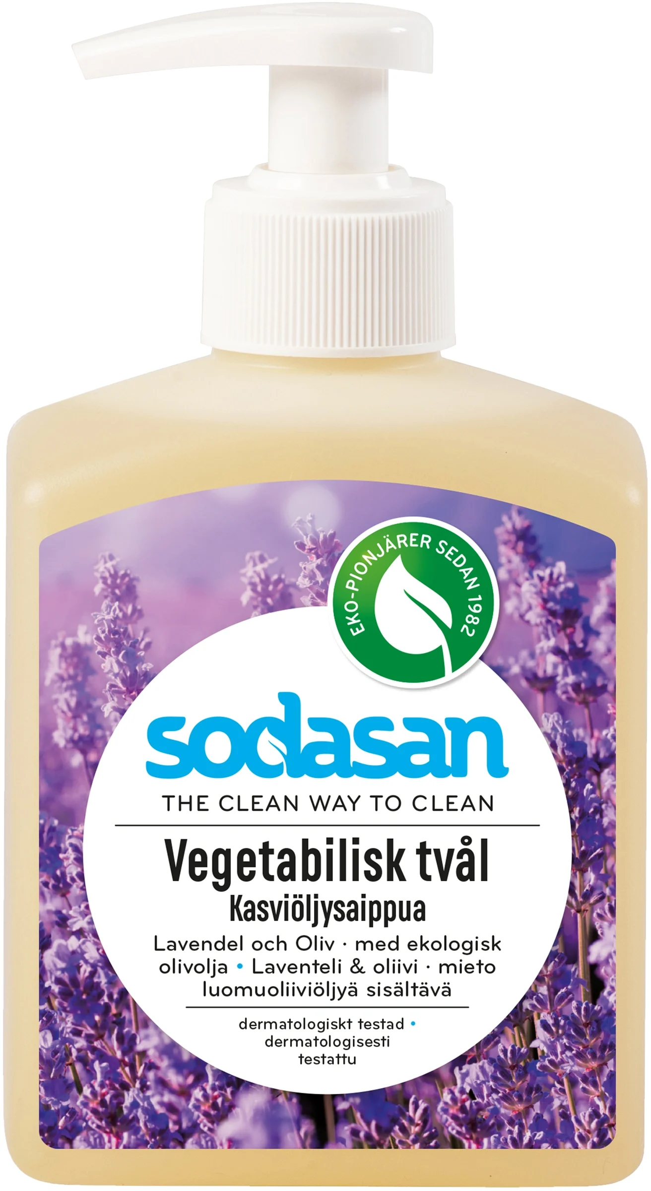 Sodasan Ekologisk Tvål Lavendel & Oliv 300 ml - Handtvål