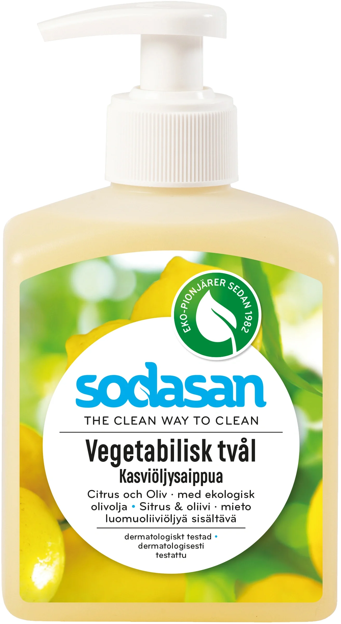 Sodasan Ekologisk Tvål Citrus & Oliv 300 ml - Handtvål