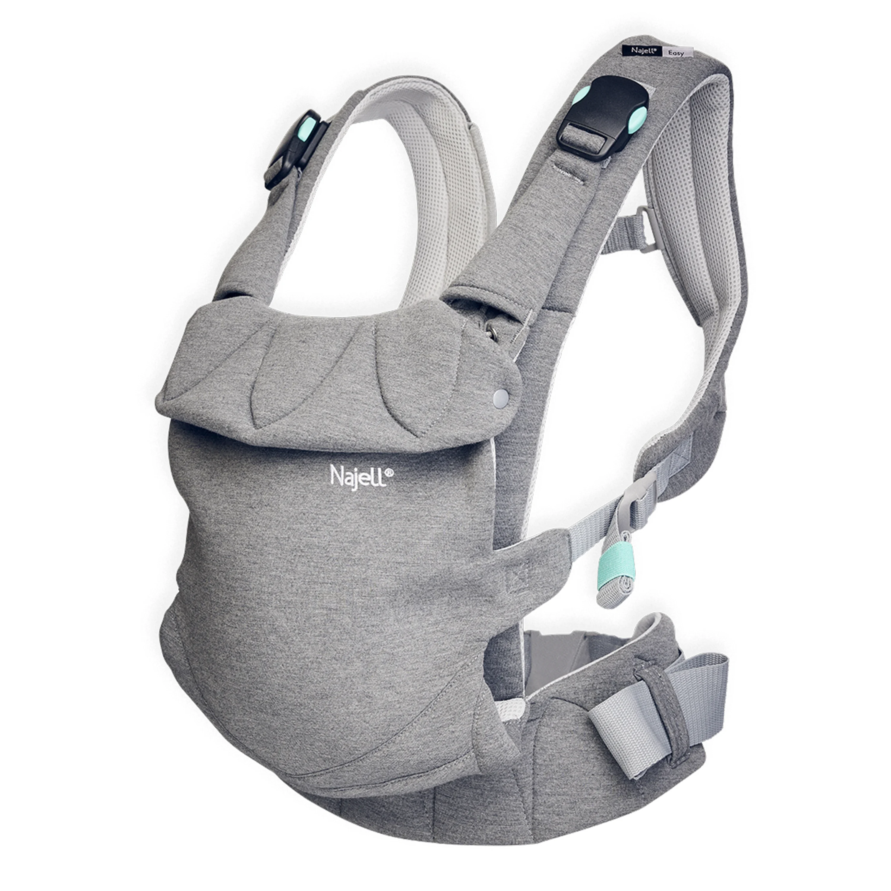 Najell Easy Soft Bärsele Mercury Grey - Bärselar för nyfödda