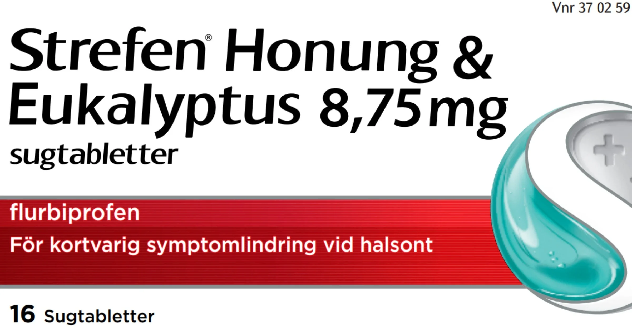 Strefen Honung & Eukalyptus Sugtablett 8,75mg, 16 st - Ont i halsen