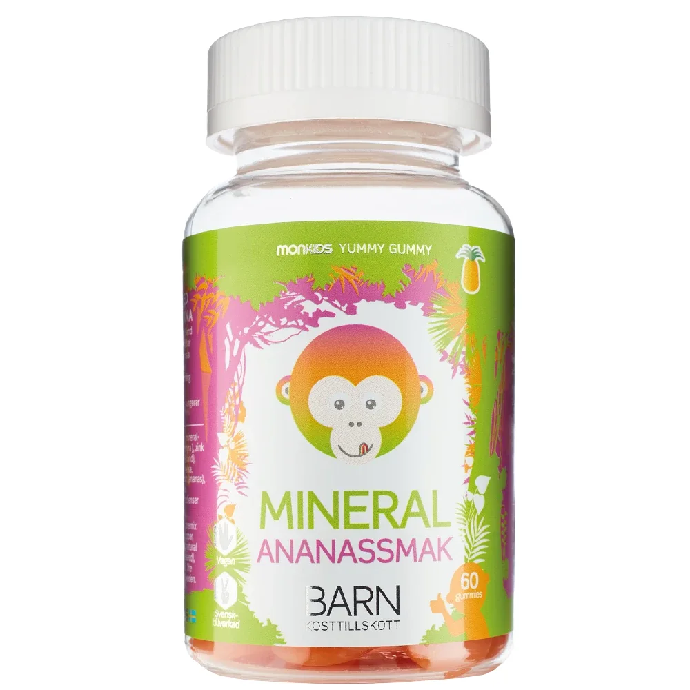 Monkids Mineral Barn Ananas 60 st - Kosttillskott & vitaminer för barn